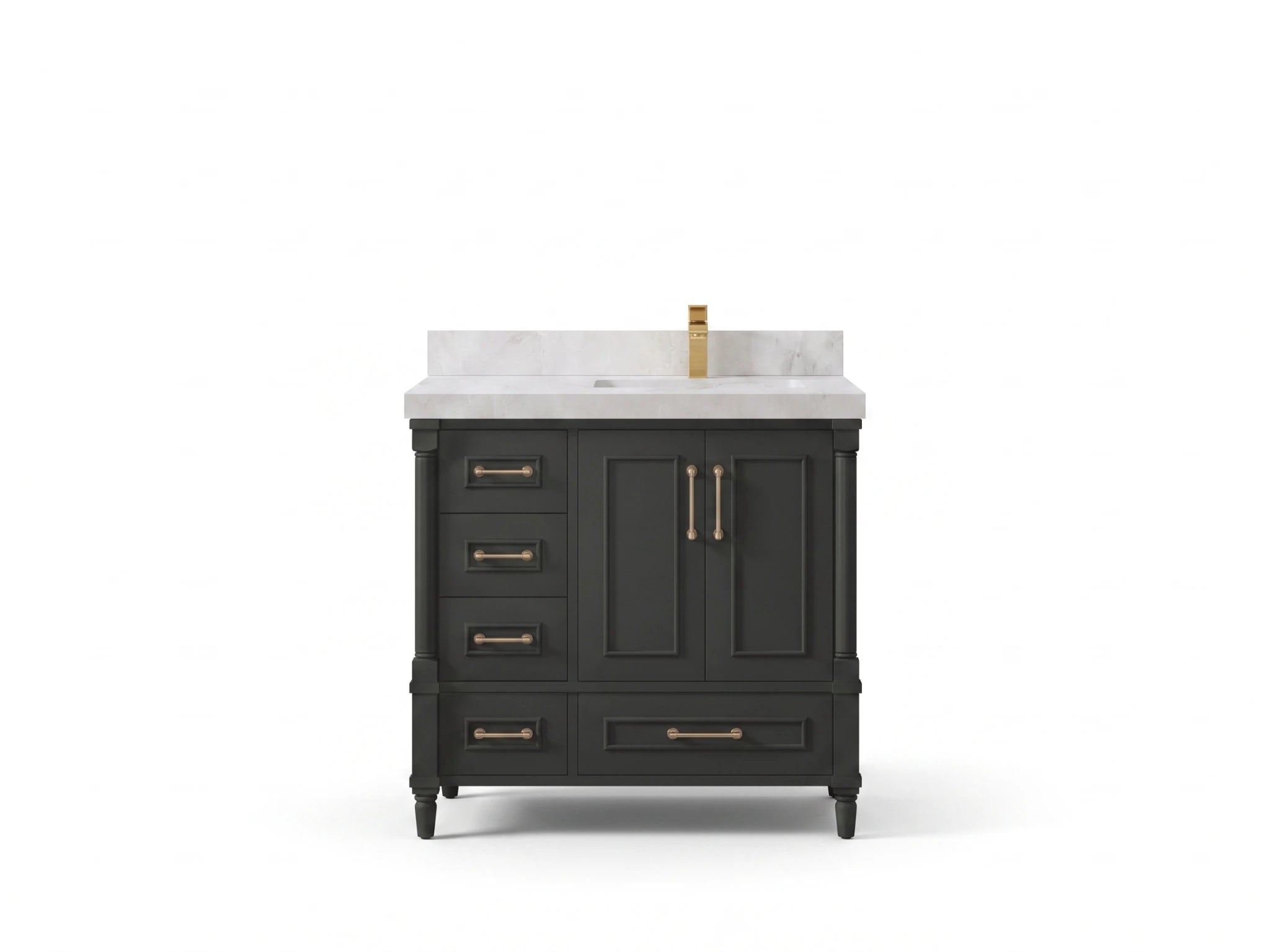 Aberdeen 36 in. W x 22 in. D Right Offset Sink Bathroom Vanity