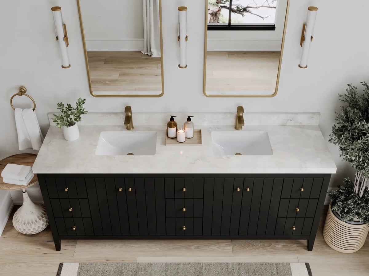 Atlanta 84 in. W x 22 in. D Double Sink Bathroom Vanity