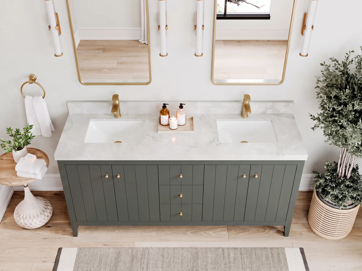 Atlanta 72 in. W x 22 in. D Double Sink Bathroom Vanity