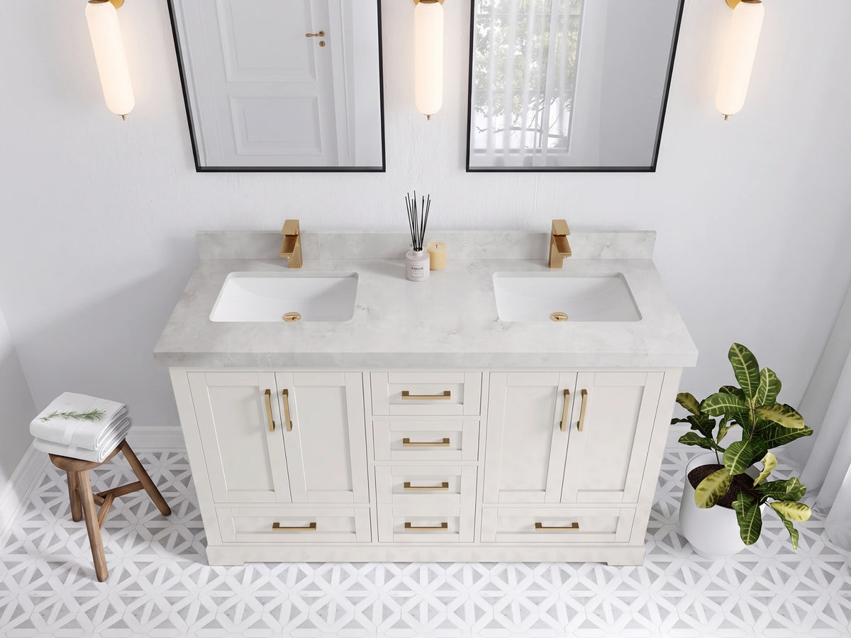 Boston 60 in. W x 22 in. D Double Sink Bathroom Vanity