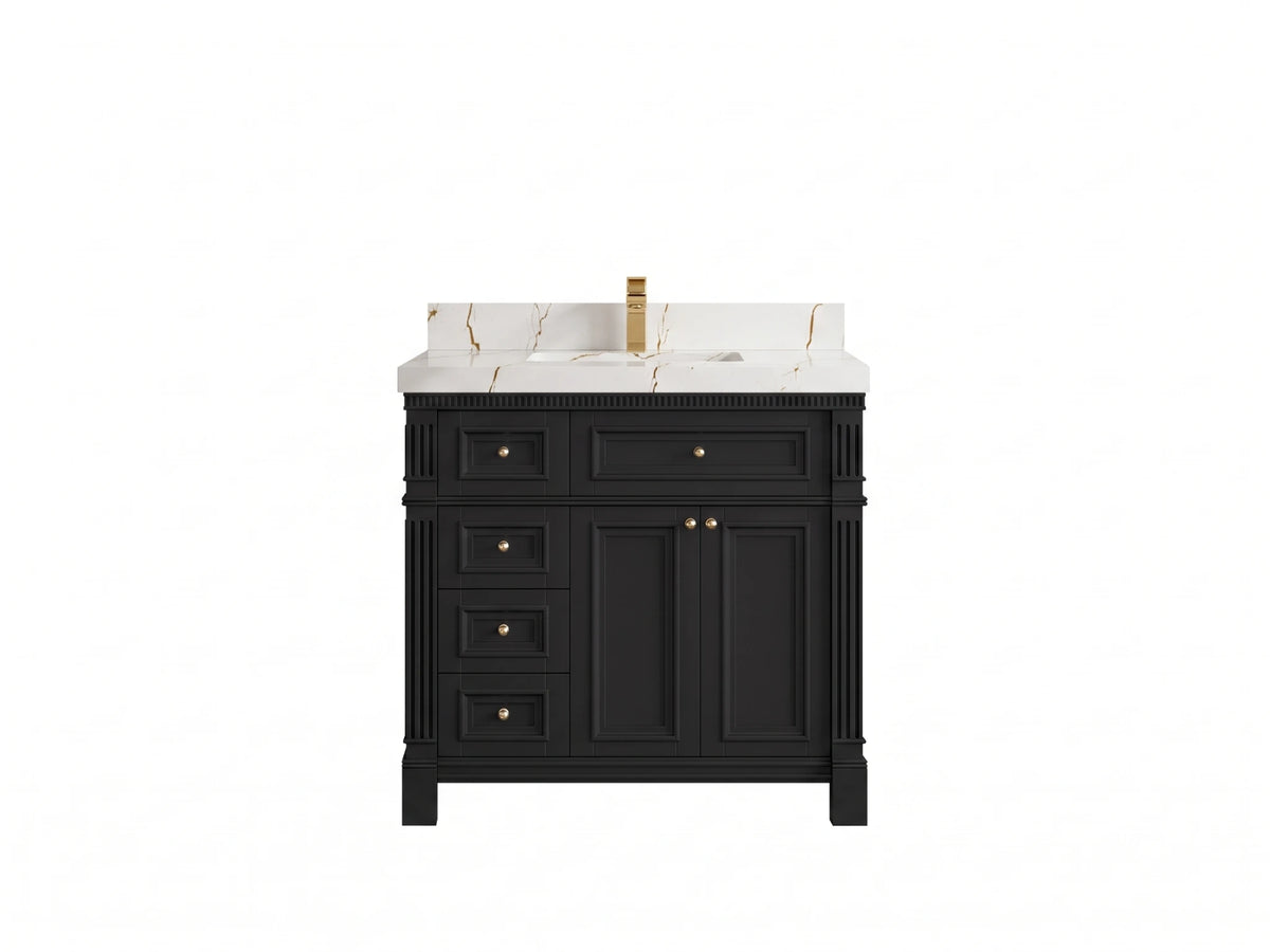 Paris 36 in. W x 22 in. D Center Sink Bathroom Vanity