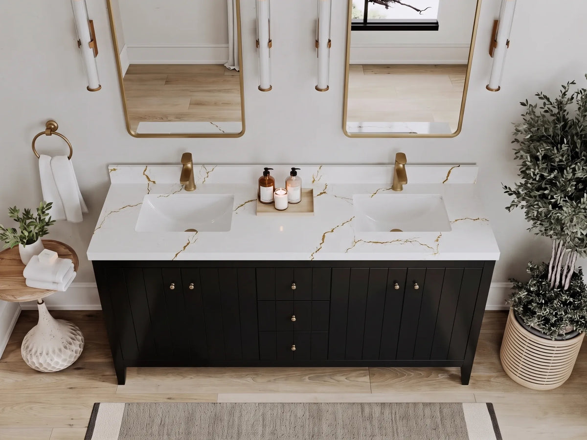 Atlanta 72 in. W x 22 in. D Double Sink Bathroom Vanity