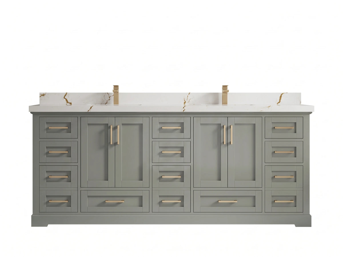 Boston 84 in. W x 22 in. D Double Sink Bathroom Vanity