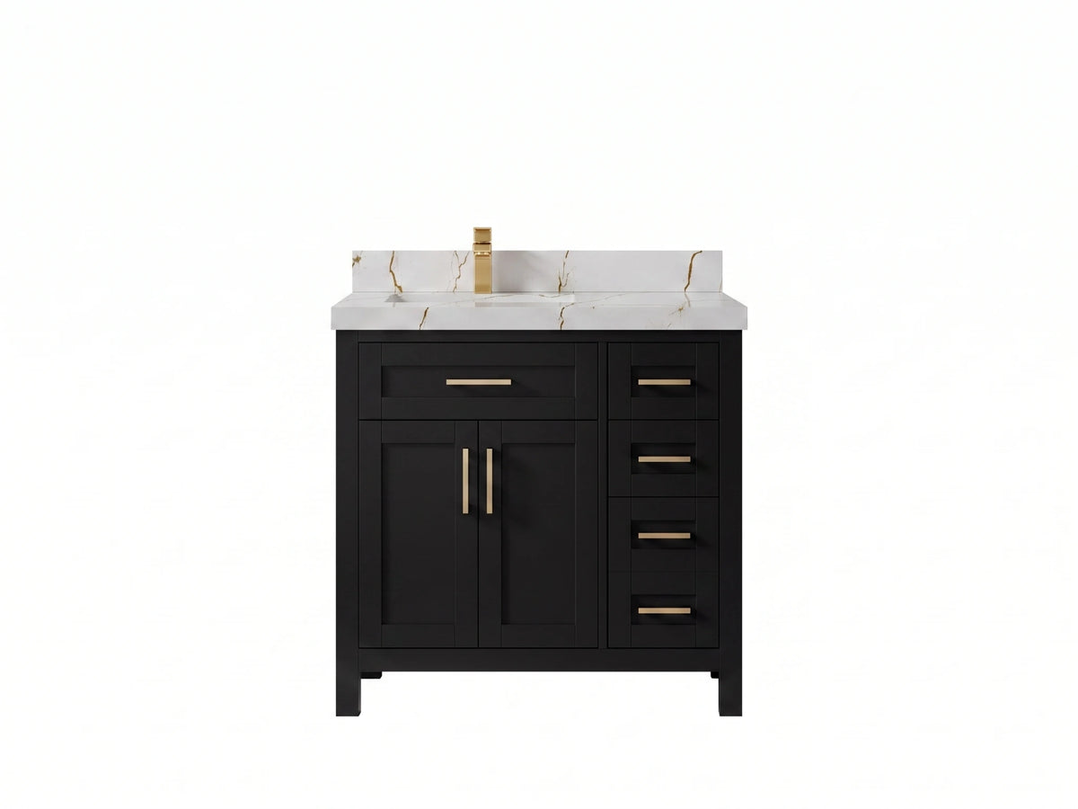 Cambridge 36 in. W x 22 in. D Left Offset Sink Bathroom Vanity