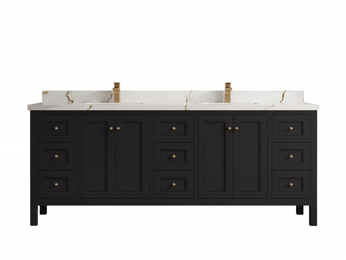 Nashville 84 in W x 22 in D Double Sink Bathroom Vanity