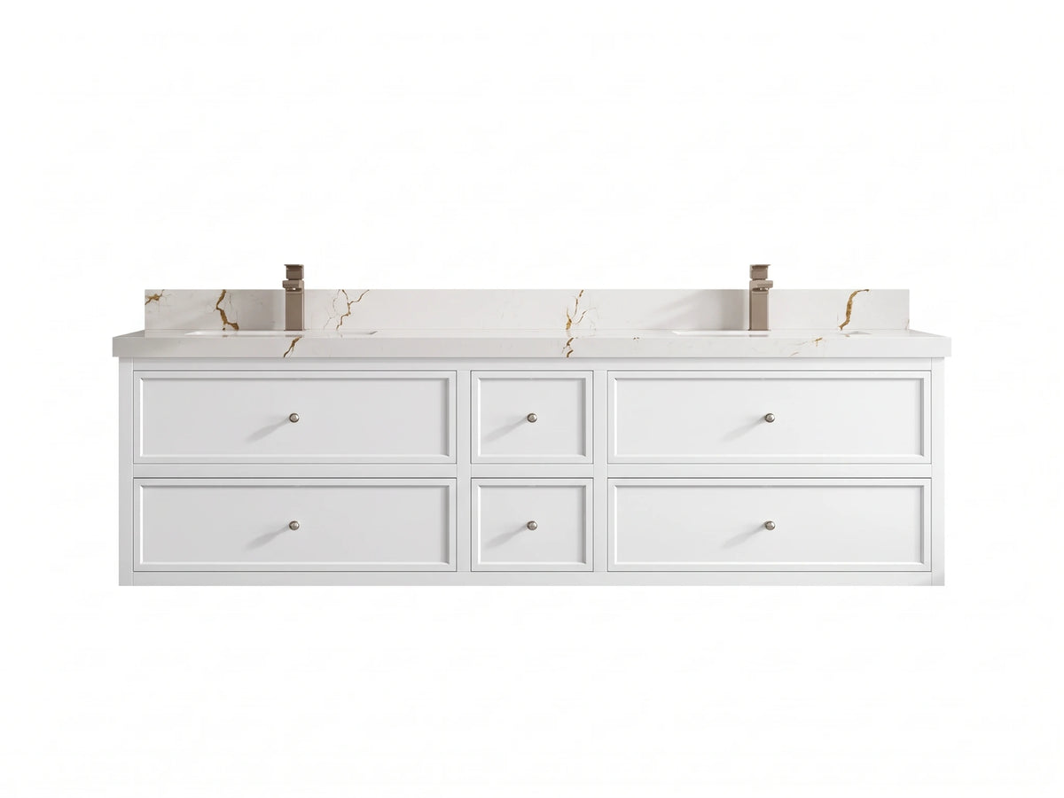 Roswell Floating 72 in. W x 22 in. D Double Sink Bathroom Vanity