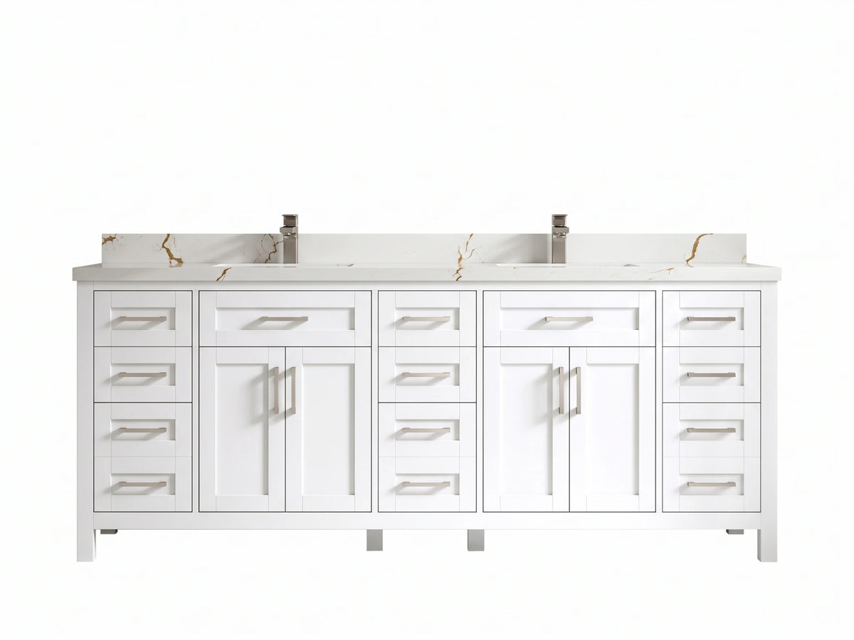 Cambridge 84 in. W x 22 in. D Double Sink Bathroom Vanity