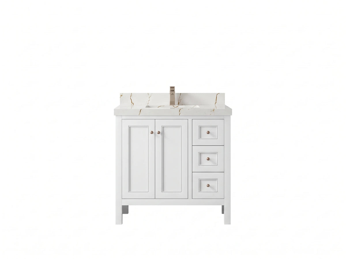 Nashville 36 in. W x 22 in. D Left Offset Sink Bathroom Vanity