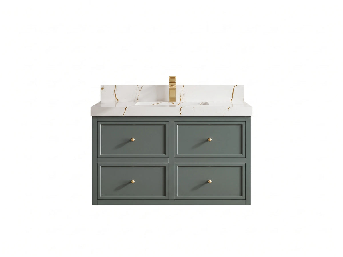 Roswell Floating 36 in. W x 22 in. D Center Sink Bathroom Vanity