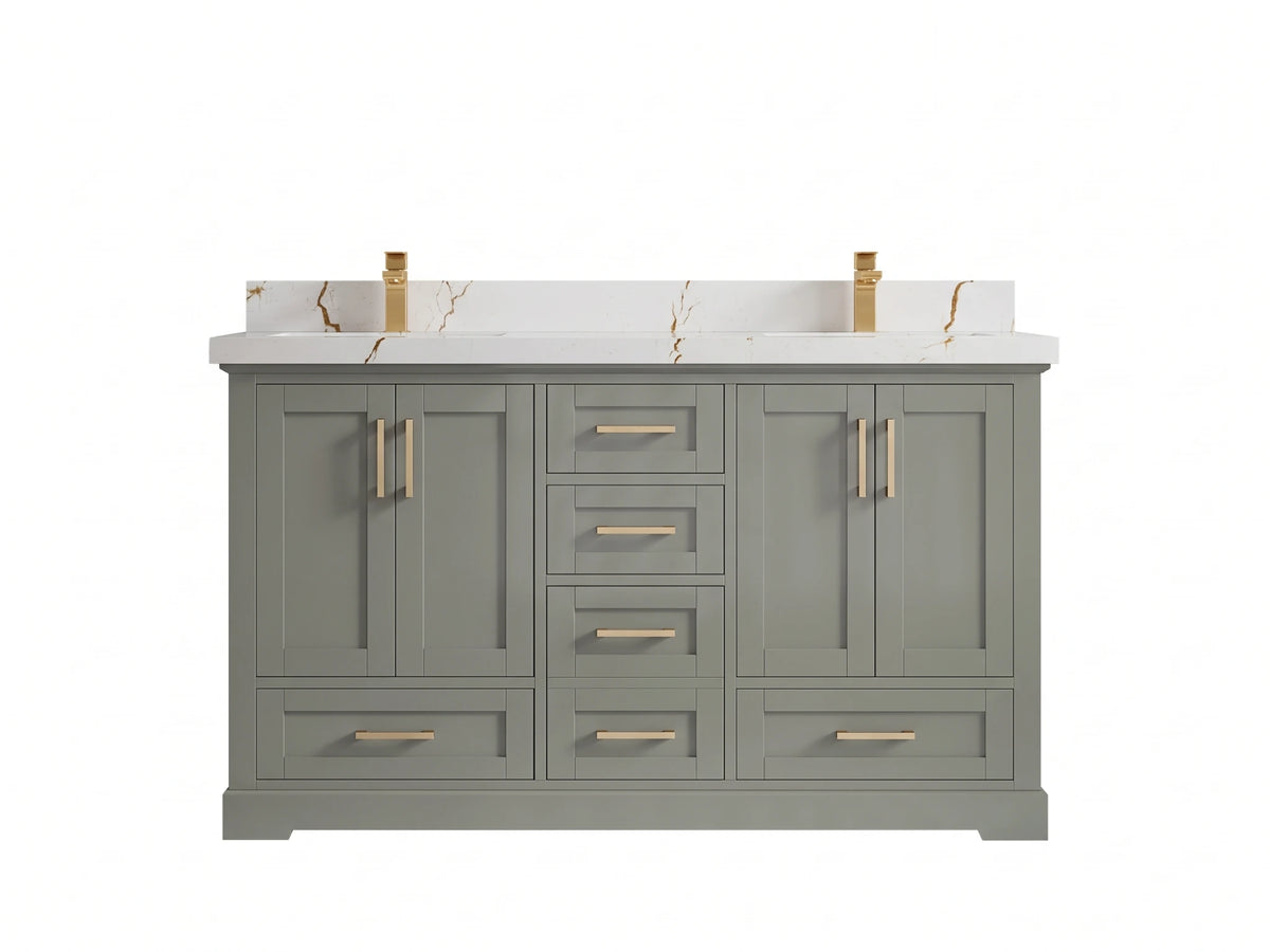 Boston 60 in. W x 22 in. D Double Sink Bathroom Vanity