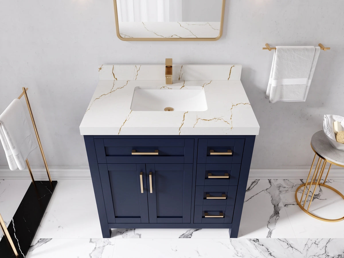 Cambridge 36 in. W x 22 in. D Single Center Sink Bathroom Vanity