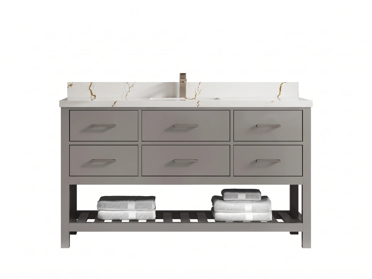 Parker 60 in. W x 22 in. D Single Sink Bathroom Vanity