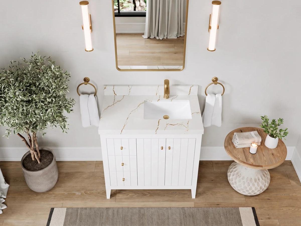 Atlanta 36 in. W x 22 in. D Right Offset Sink Bathroom Vanity