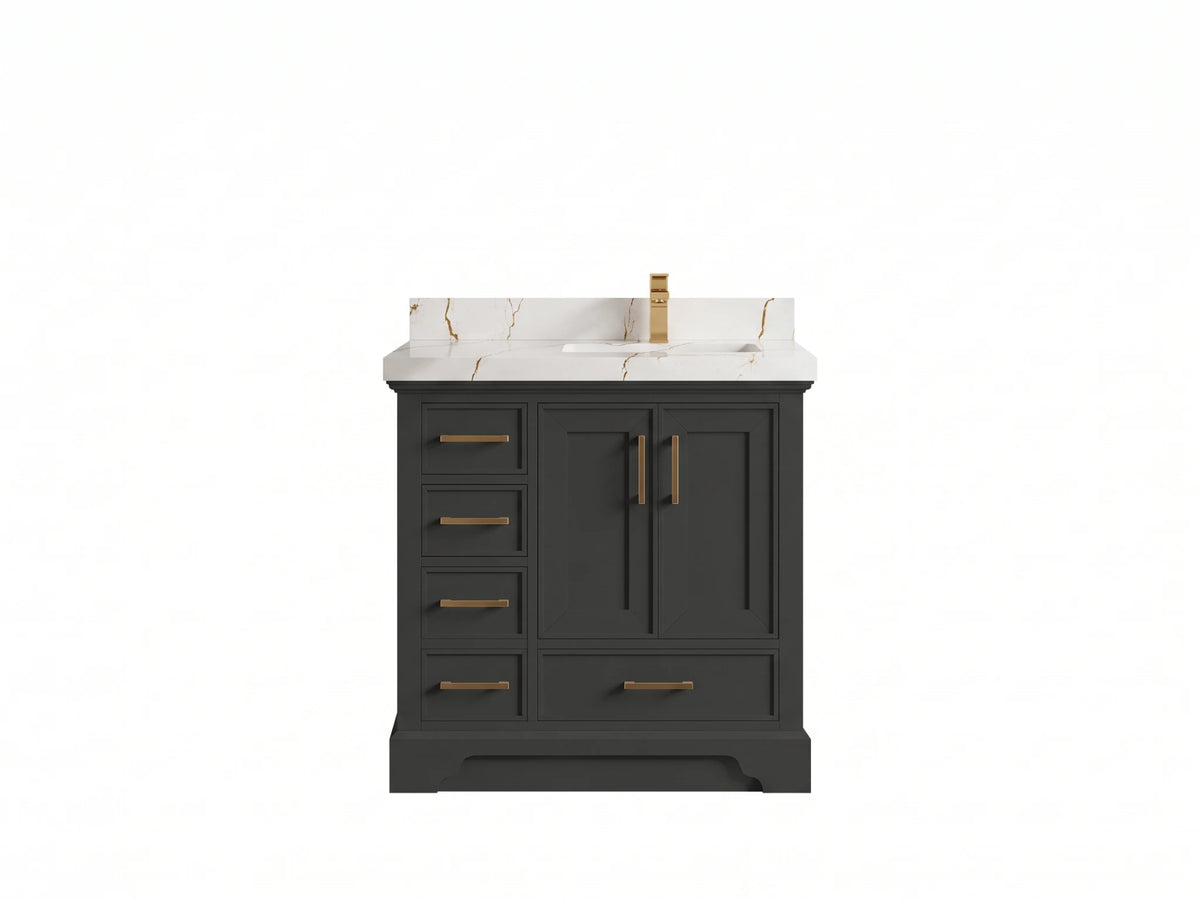 Charlotte 36 in. W x 22 in. D Right Offset Sink Bathroom Vanity