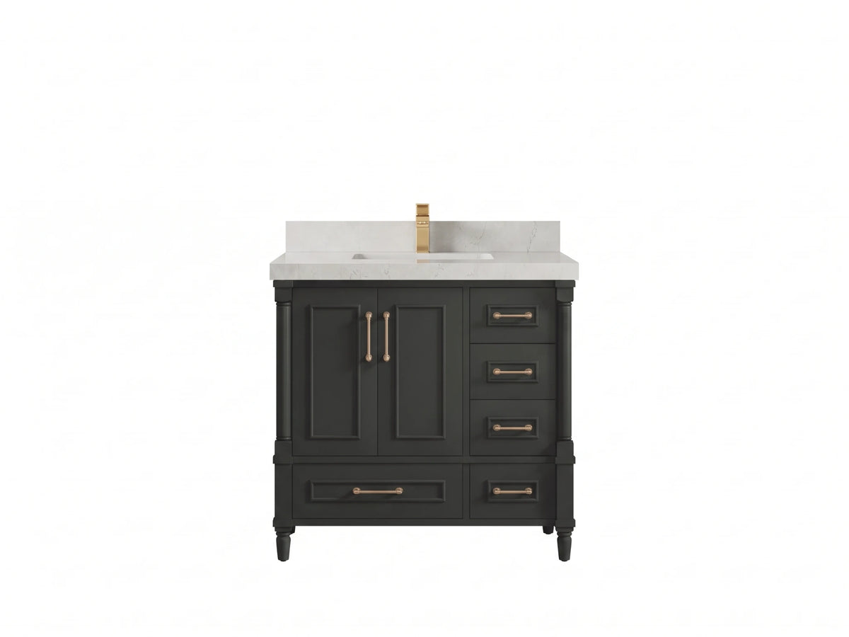 Aberdeen 36 in. W x 22 in. D Center Sink Bathroom Vanity