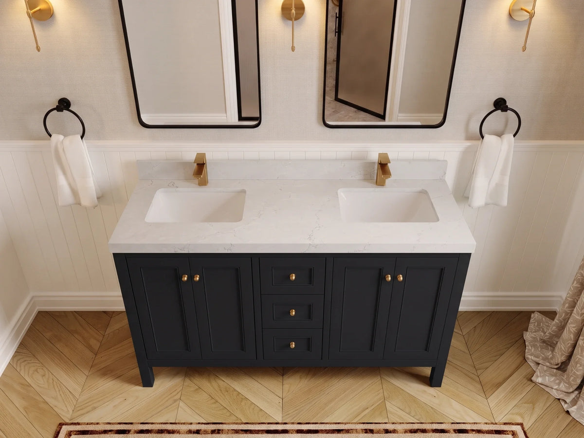 Nashville 60 in. W x 22 in. D Double Sink Bathroom Vanity