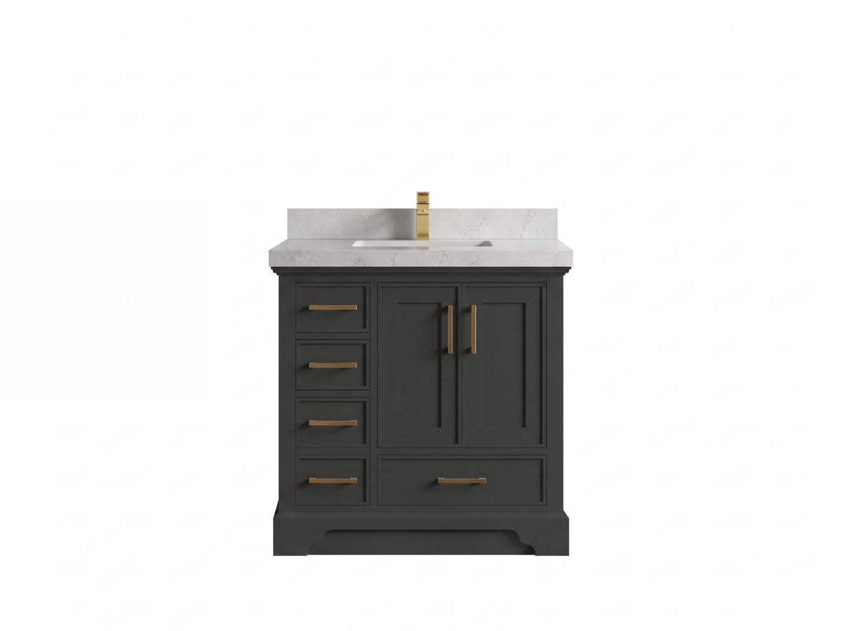 Charlotte 36 in. W x 22 in. D Center Sink Bathroom Vanity
