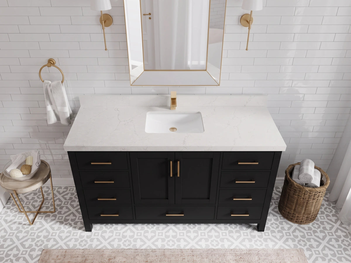 Malibu 60 in. W x 22 in. D Single Sink Bathroom Vanity