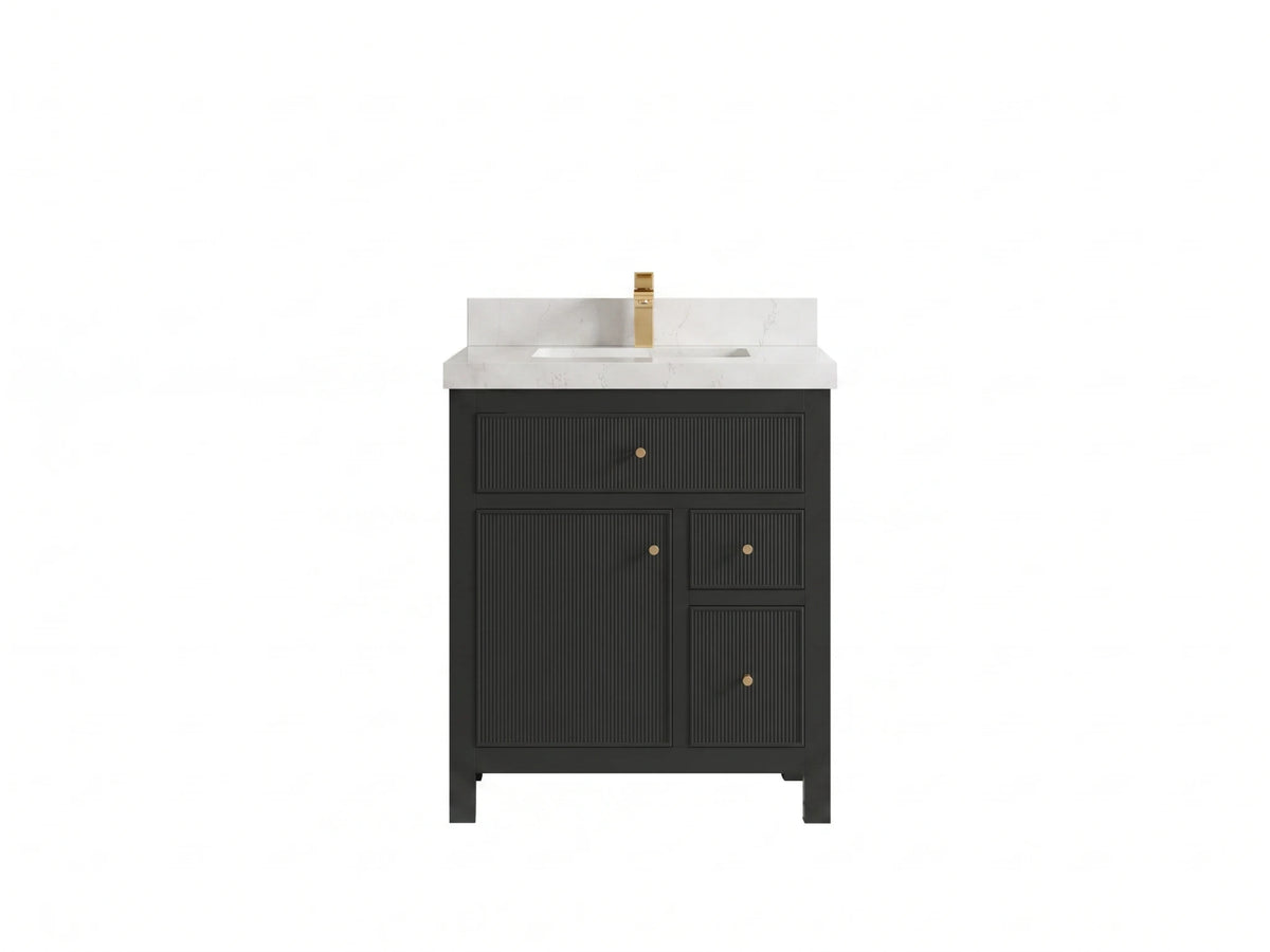 Sonoma 30 in W x 22 in D Reeded Free Standing Single Sink Bathroom Vanity