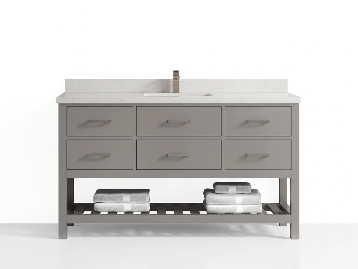 Parker 60 in. W x 22 in. D Single Sink Bathroom Vanity
