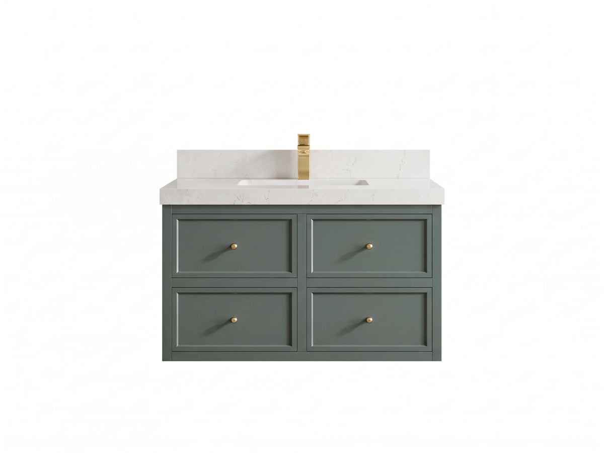 Roswell Floating 36 in. W x 22 in. D Center Sink Bathroom Vanity