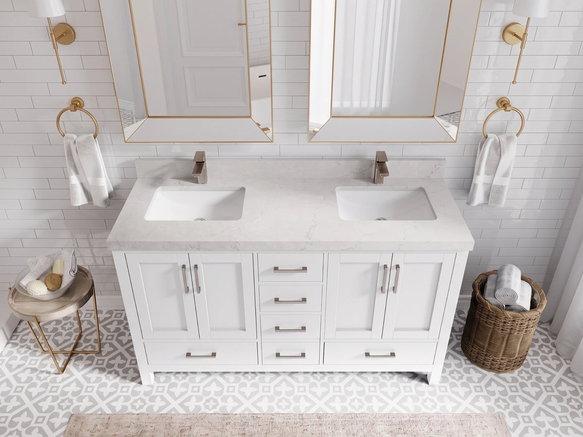 Malibu 60 in. W x 22 in. D Double Sink Bathroom Vanity
