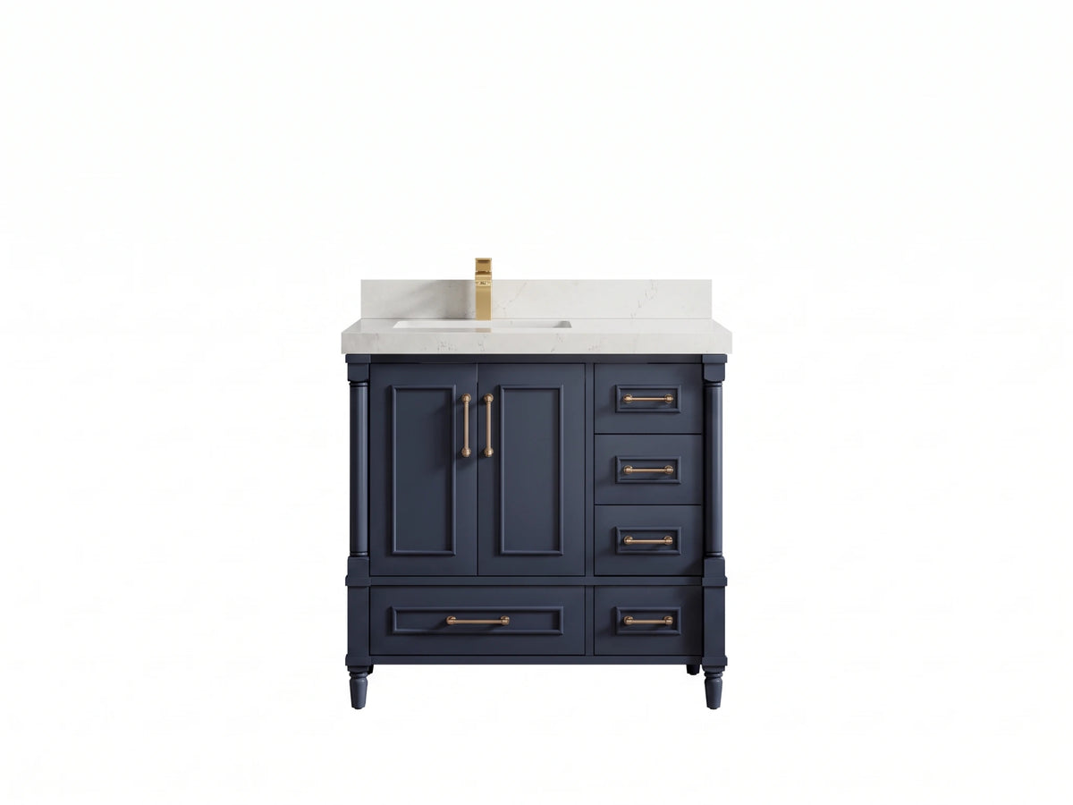 Aberdeen 36 in. W x 22 in. D Left Offset Sink Bathroom Vanity