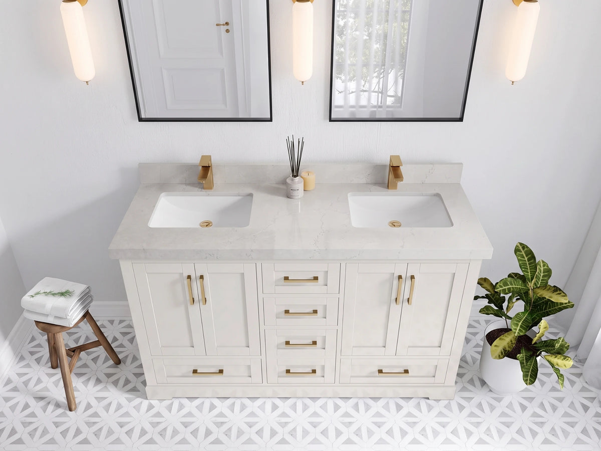 Boston 60 in. W x 22 in. D Double Sink Bathroom Vanity