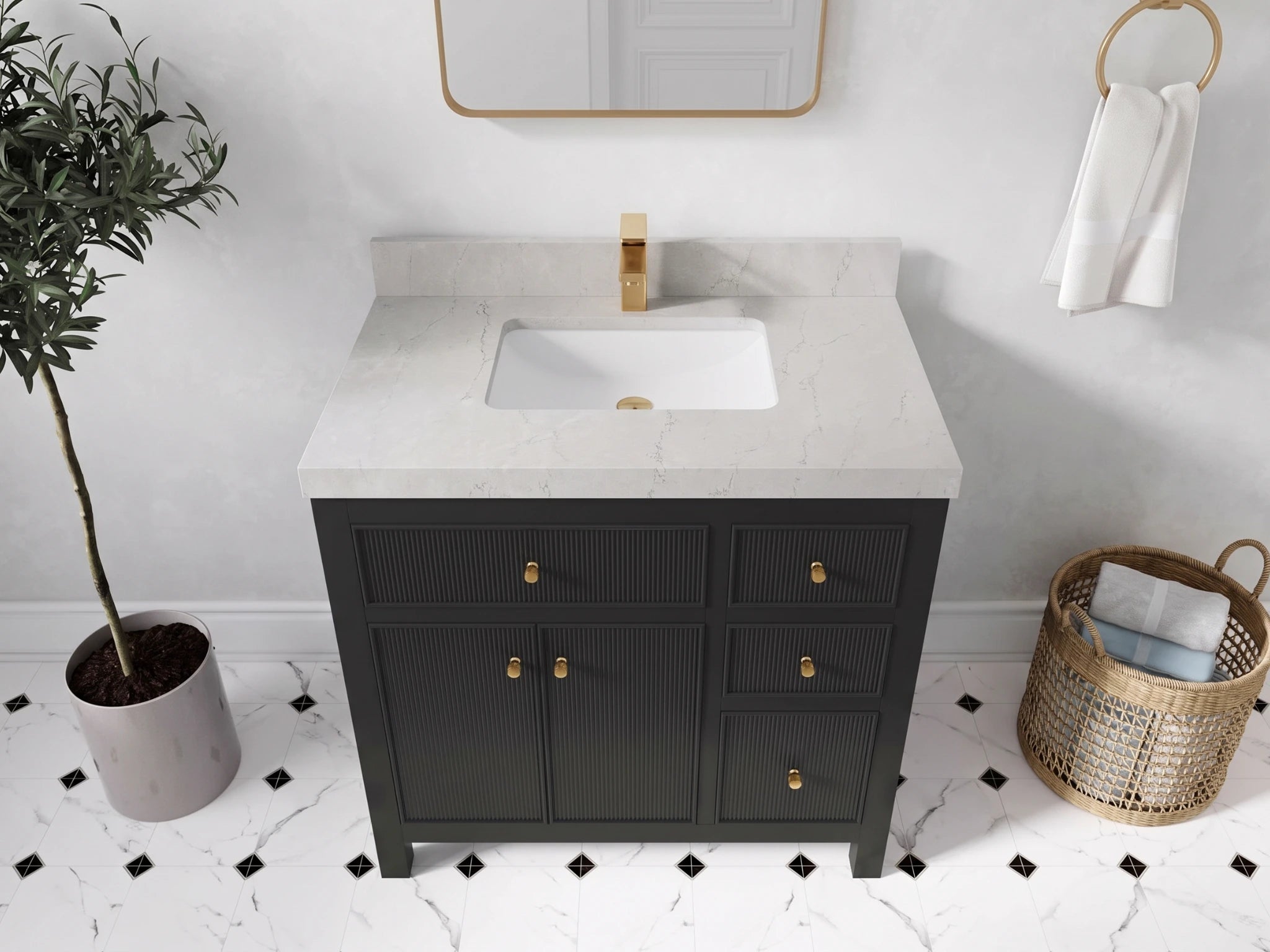 Sonoma 36 in. W x 22 in. D Center Sink Bathroom Vanity