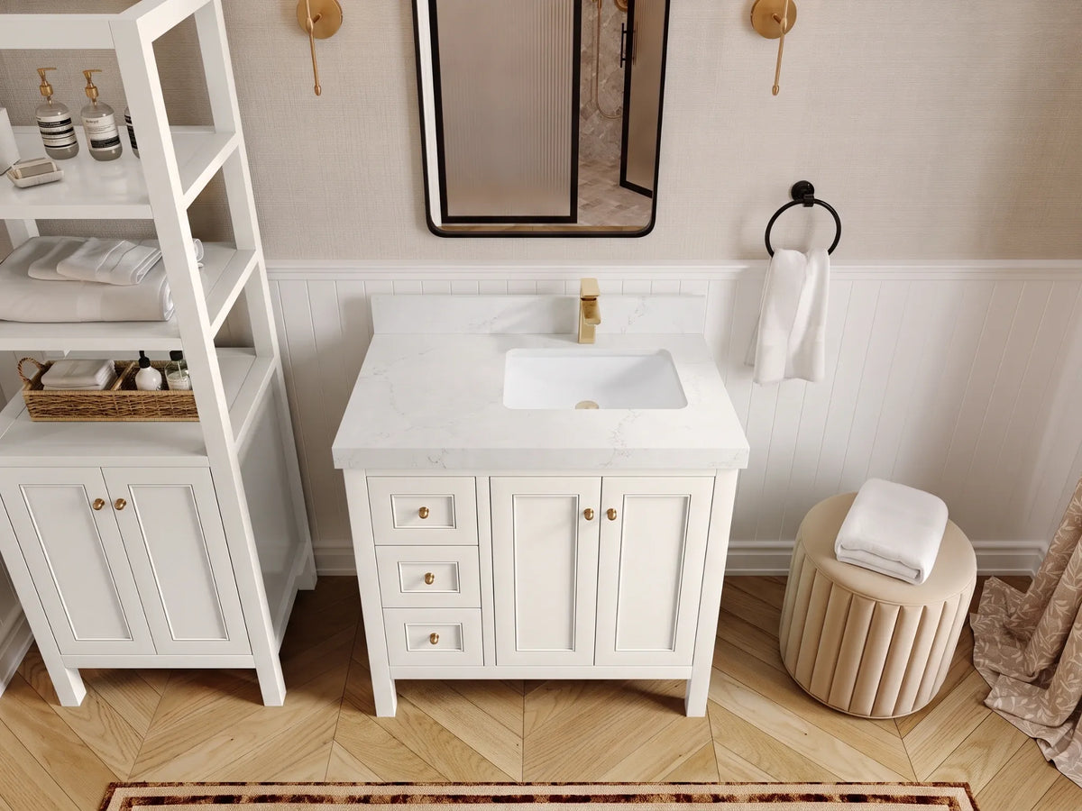 Nashville 36 in. W x 22 in. D Right Offset Sink Bathroom Vanity
