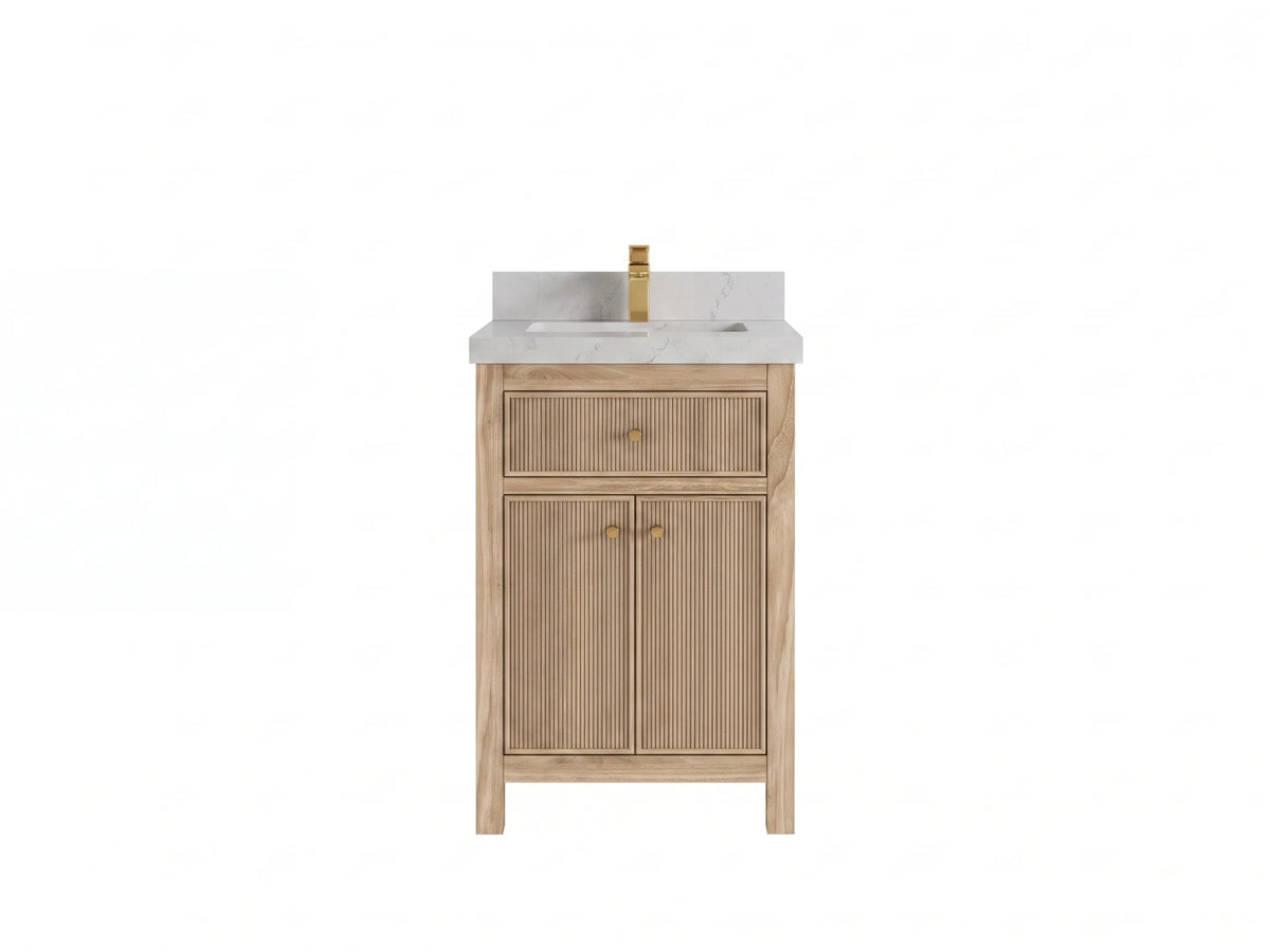 Sonoma Teak Wood 24 in. W x 22 in. D Single Sink Bathroom Vanity