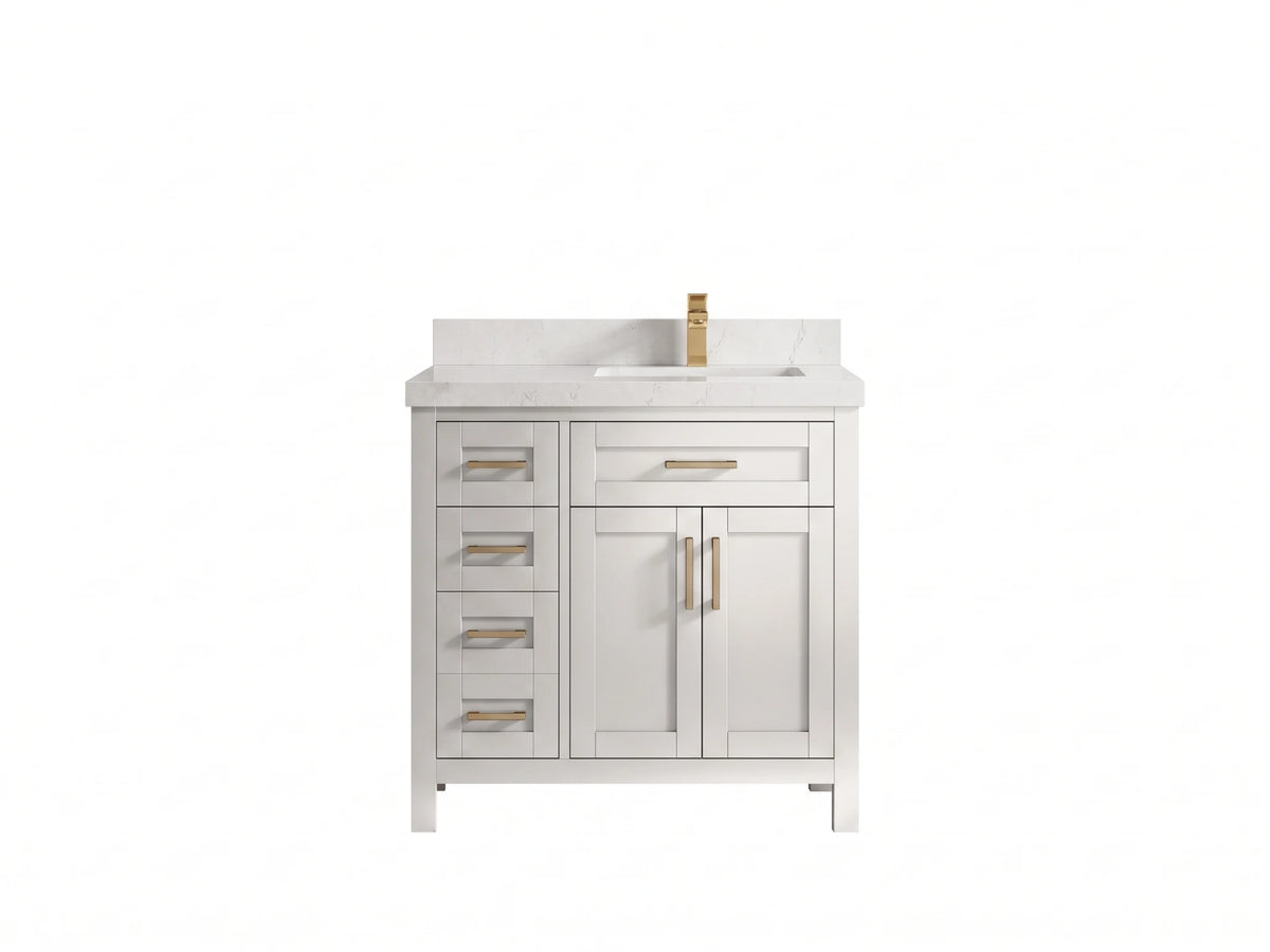 Cambridge 36 in. W x 22 in. D Right Offset Sink Bathroom Vanity