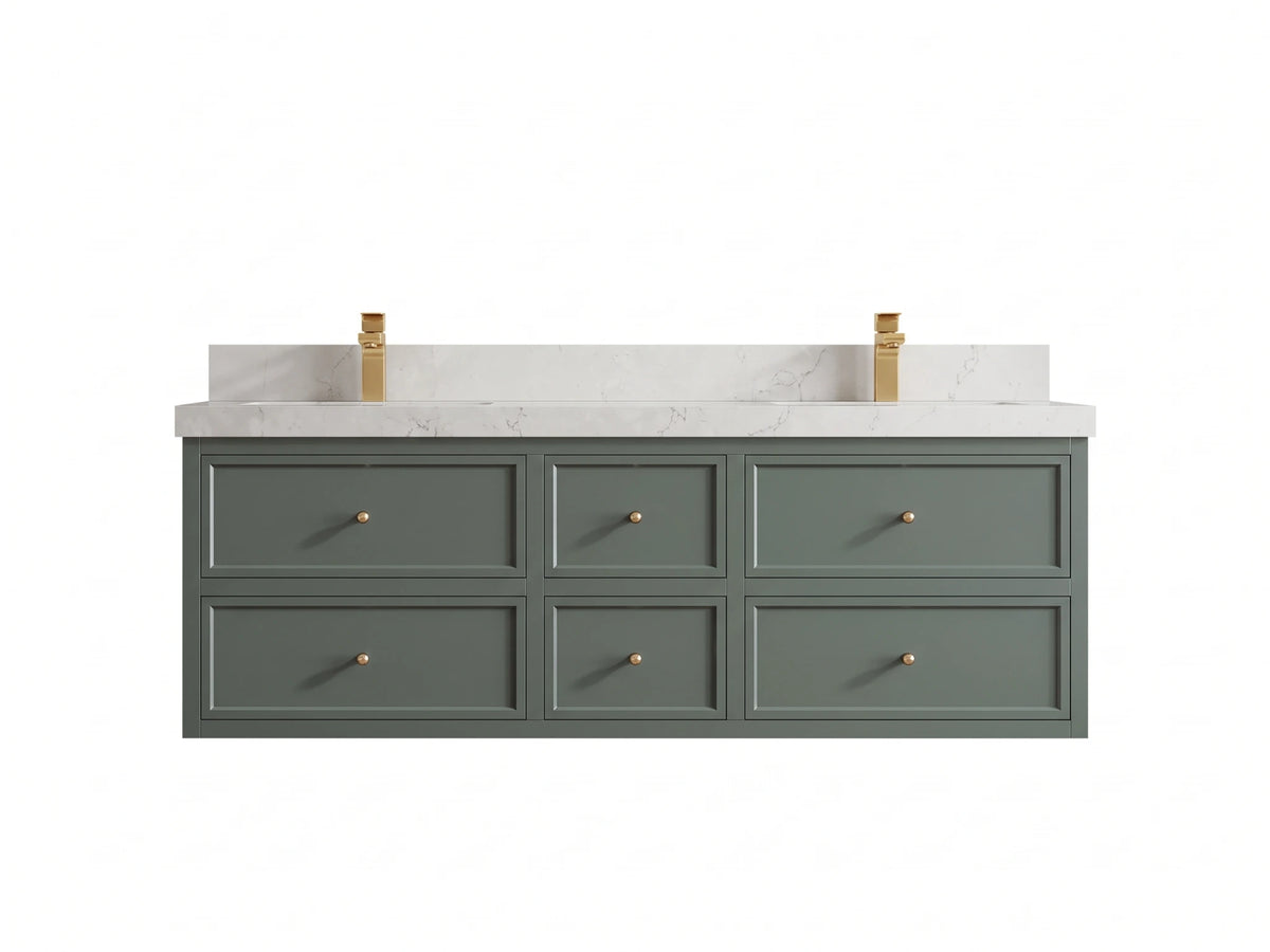 Roswell Floating 60 in. W x 22 in. D Double Sink Bathroom Vanity