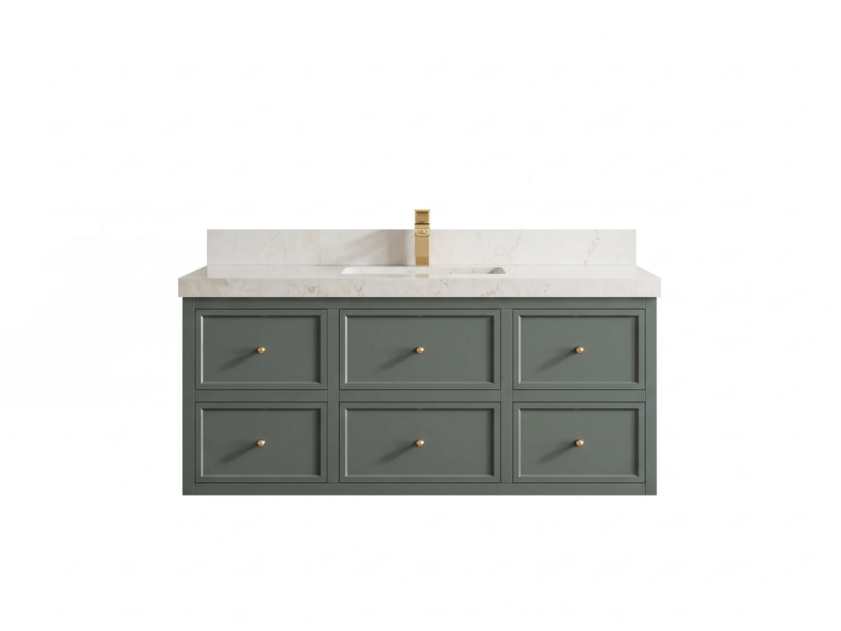 Roswell Floating 48 in. W x 22 in. D Single Sink Bathroom Vanity