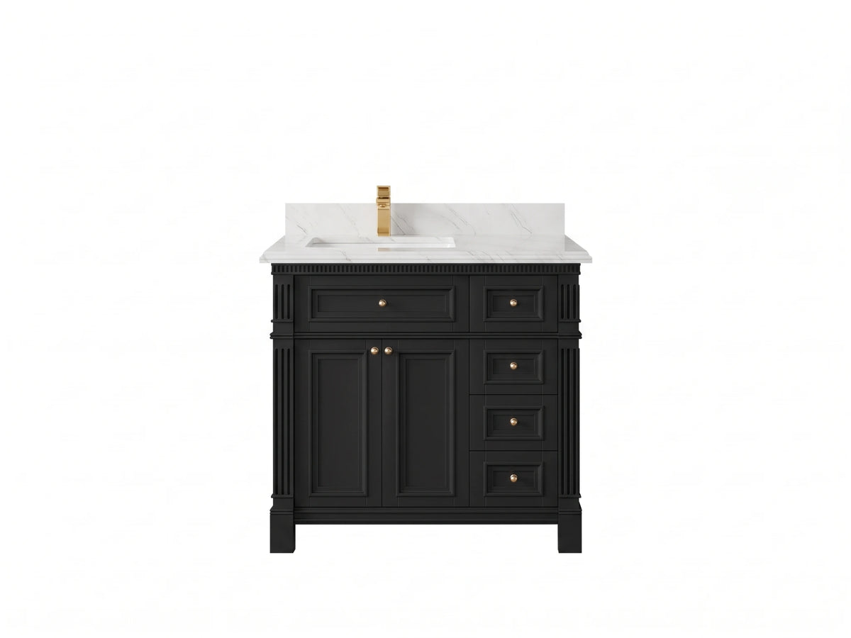 Paris 36 in. W x 22 in. D Left Offset Sink Bathroom Vanity