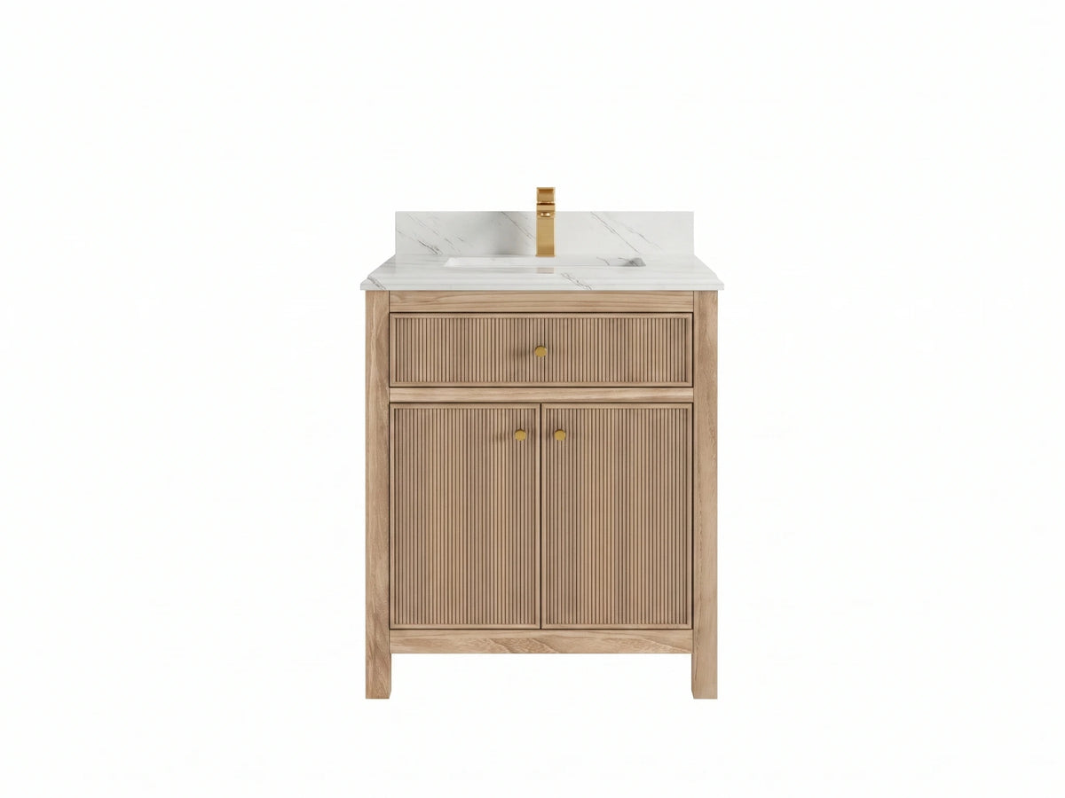 Sonoma Teak Wood 30 in. W x 22 in. D Single Sink Bathroom Vanity