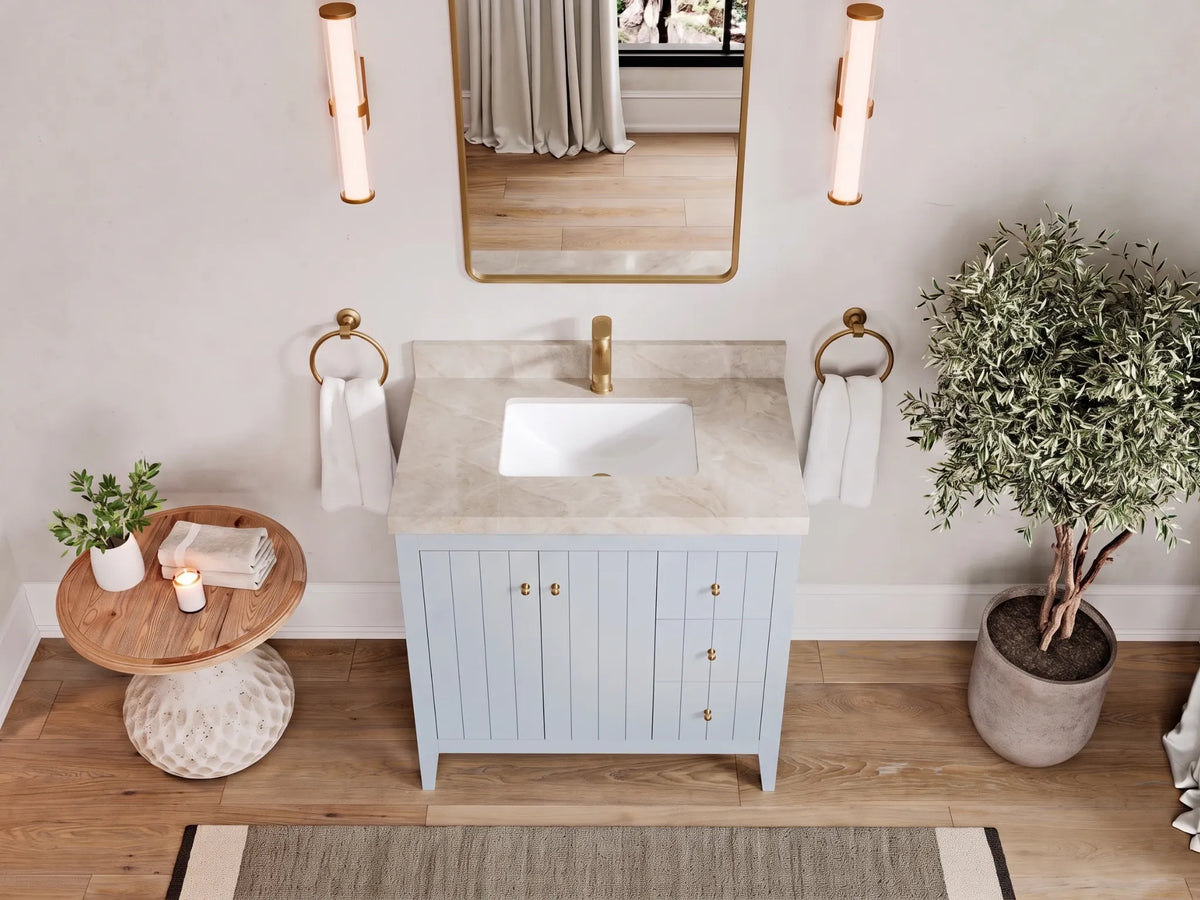 Atlanta 36 in. W x 22 in. D Center Sink Modern Bathroom Vanity