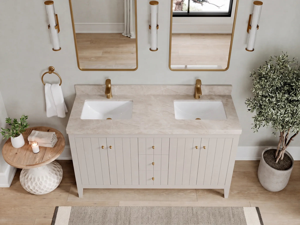 Atlanta 60 in. W x 22 in. D Double Sink Bathroom Vanity