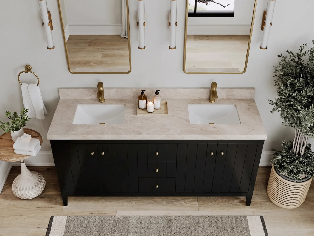 Atlanta 72 in. W x 22 in. D Double Sink Bathroom Vanity