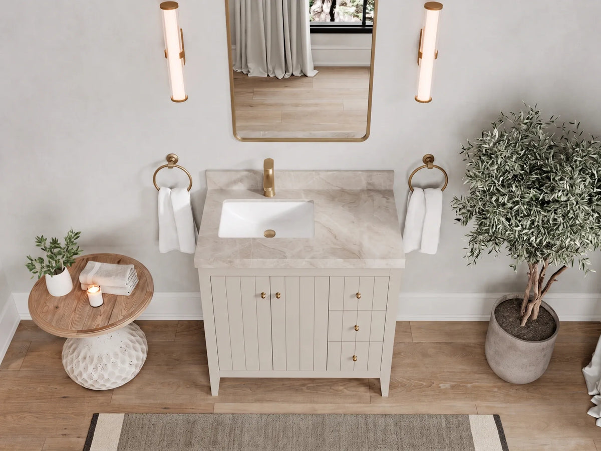 Atlanta 36 in. W x 22 in. D Left Offset Sink Bathroom Vanity