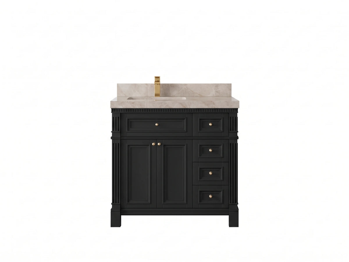 Paris 36 in. W x 22 in. D Left Offset Sink Bathroom Vanity