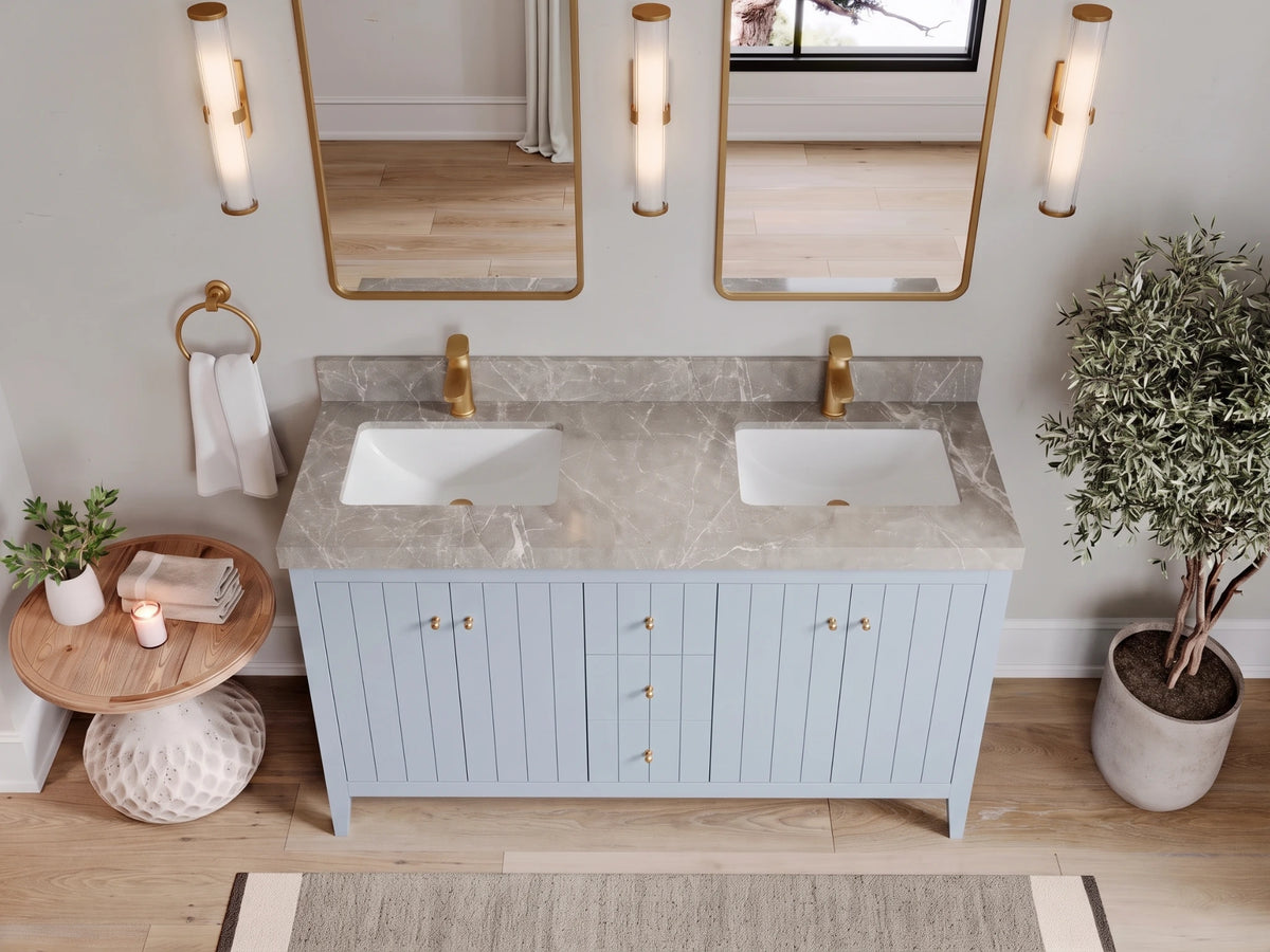 Atlanta 60 in. W x 22 in. D Double Sink Bathroom Vanity