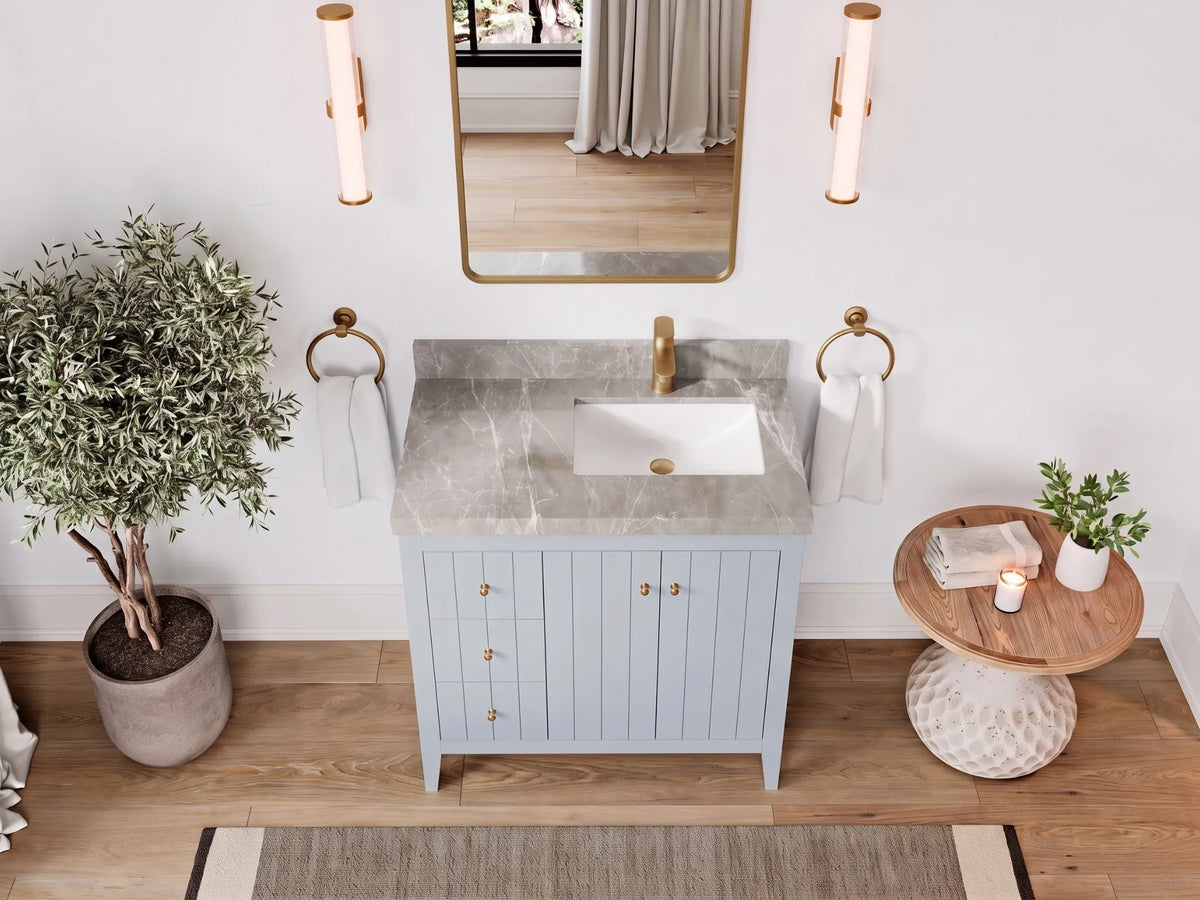 Atlanta 36 in. W x 22 in. D Right Offset Sink Bathroom Vanity