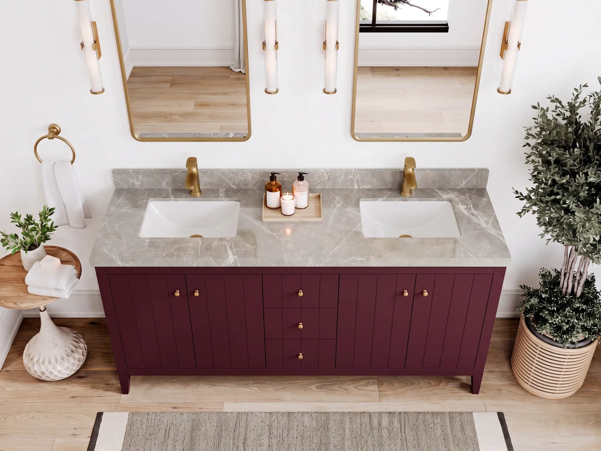 Atlanta 72 in. W x 22 in. D Double Sink Bathroom Vanity