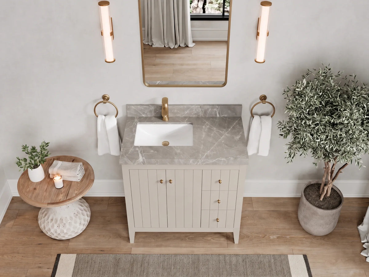Atlanta 36 in. W x 22 in. D Left Offset Sink Bathroom Vanity