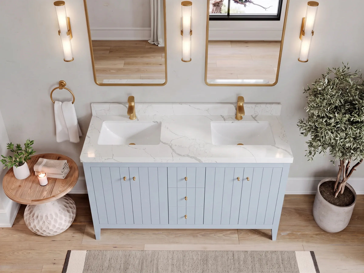 Atlanta 60 in. W x 22 in. D Double Sink Bathroom Vanity