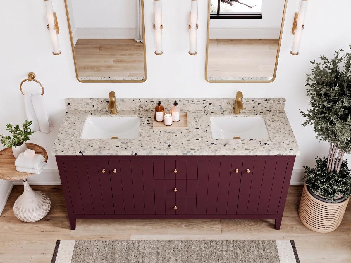 Atlanta 72 in. W x 22 in. D Double Sink Bathroom Vanity