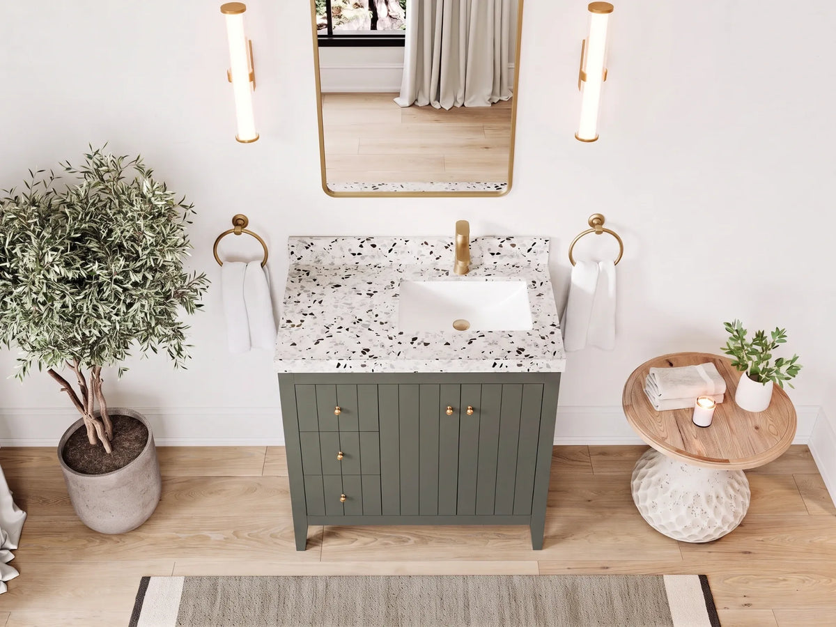 Atlanta 36 in. W x 22 in. D Right Offset Sink Bathroom Vanity