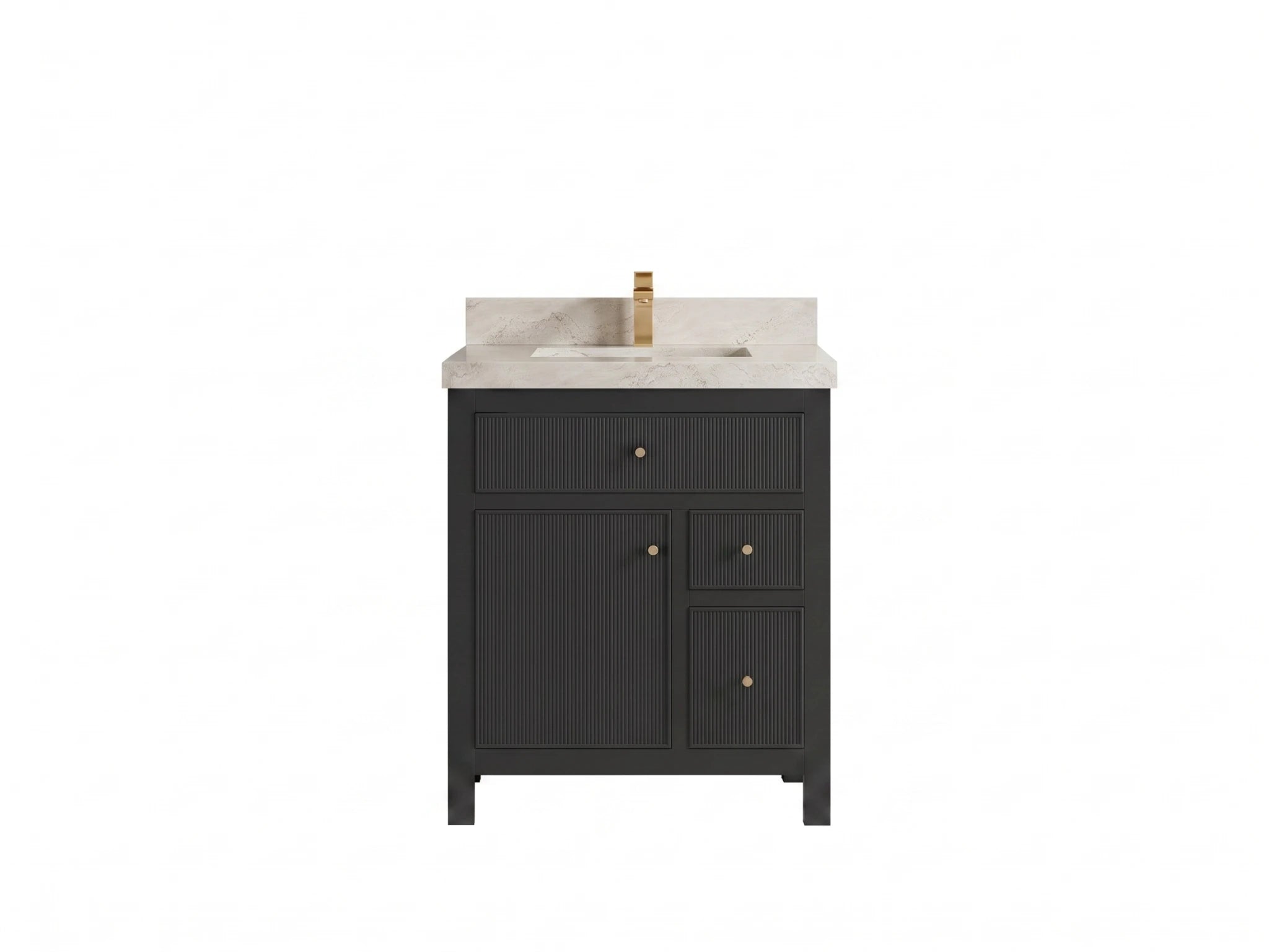 Sonoma 30 in W x 22 in D Reeded Free Standing Single Sink Bathroom Vanity