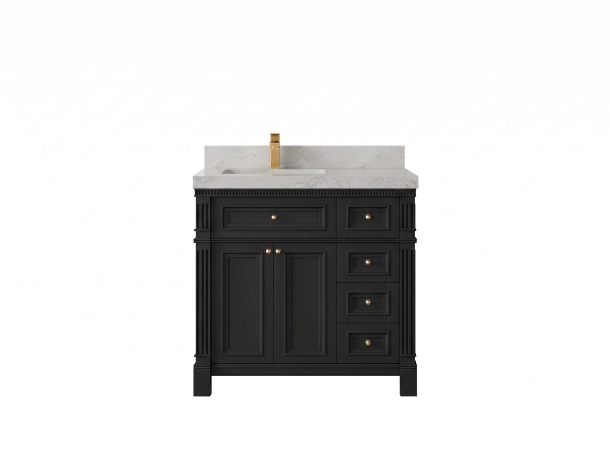Paris 36 in. W x 22 in. D Left Offset Sink Bathroom Vanity